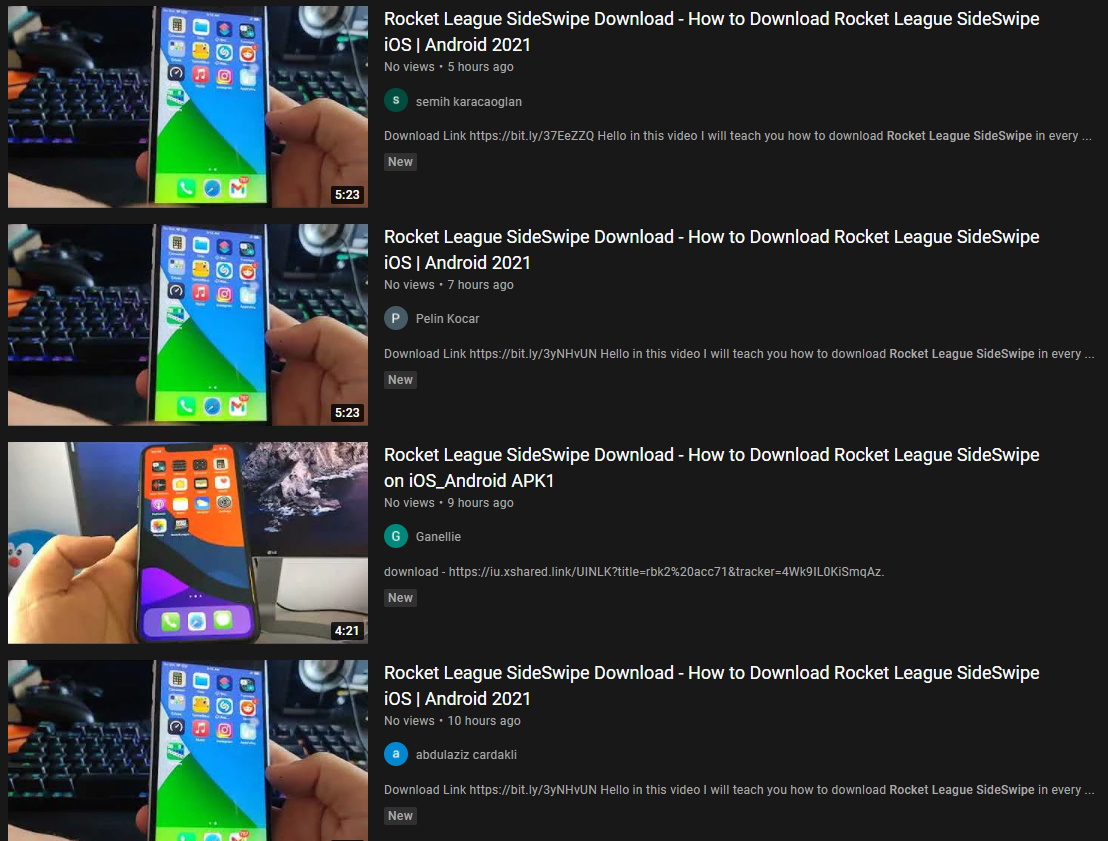Bots posting the same video repeatedly